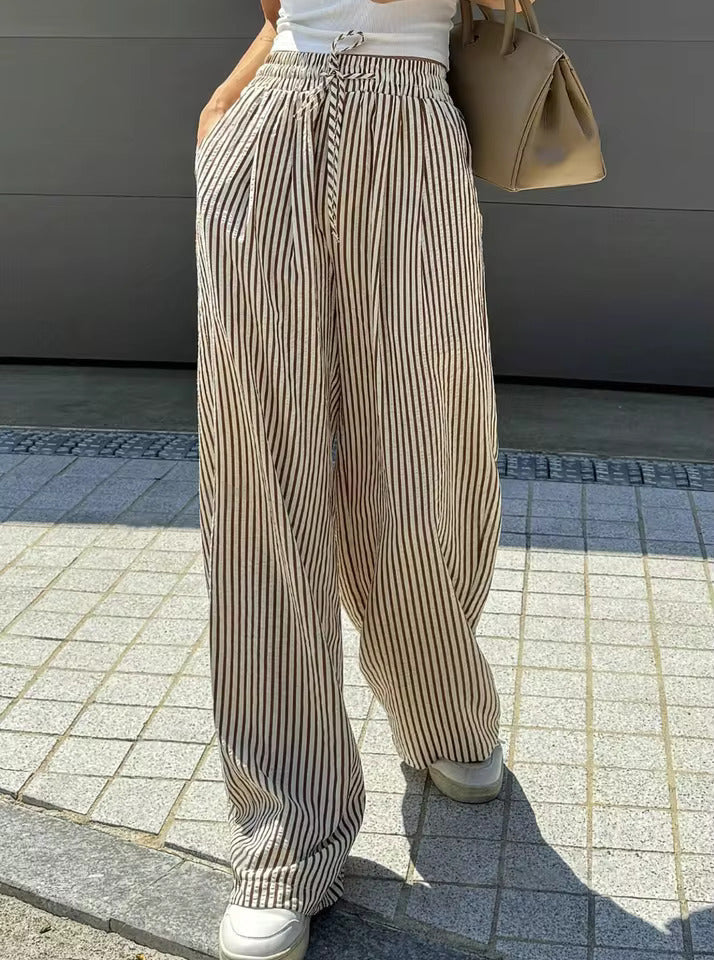 REVELLE™ - Striped Palazzo Trousers