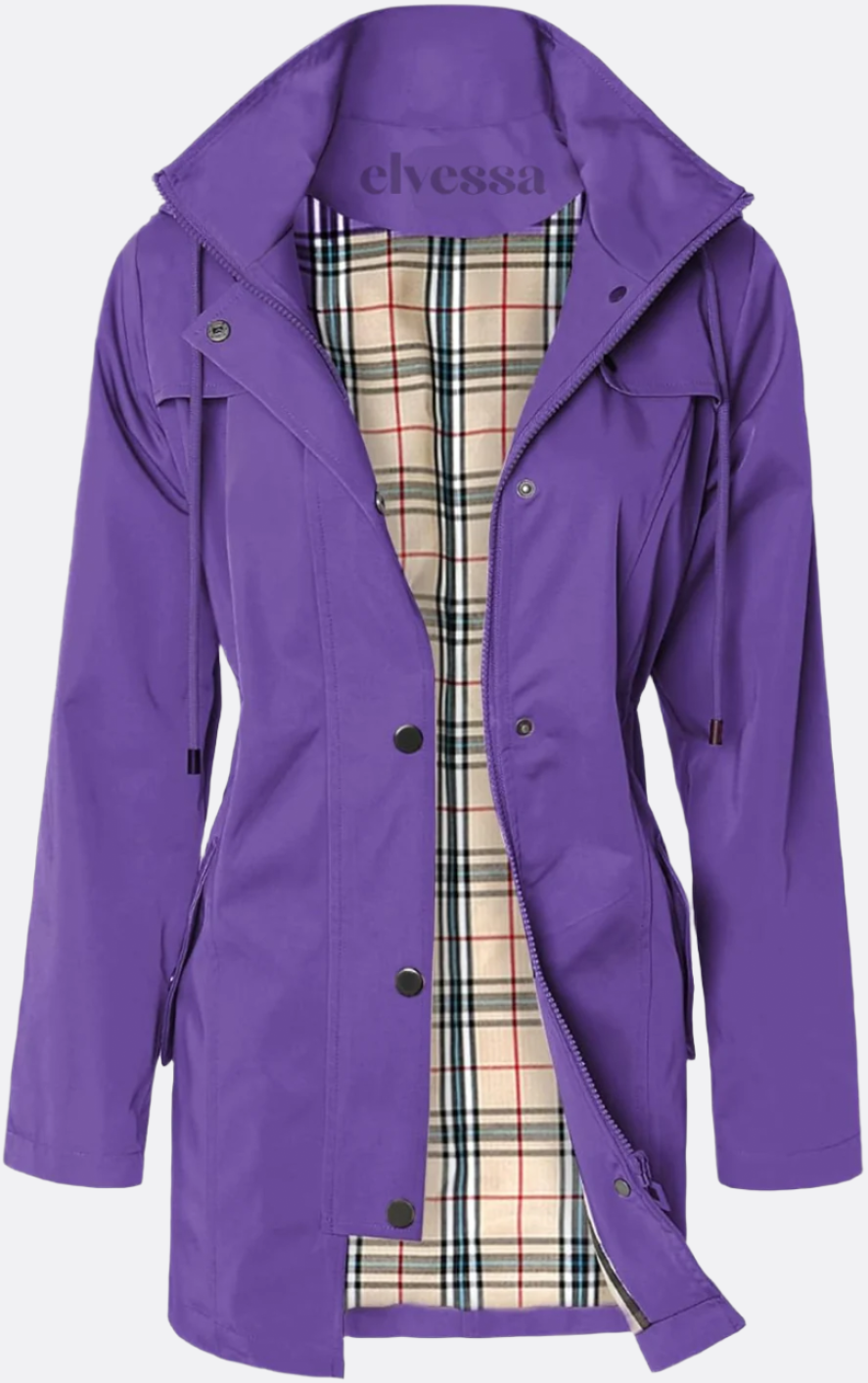 Elvessa Plaid Rain Jacket