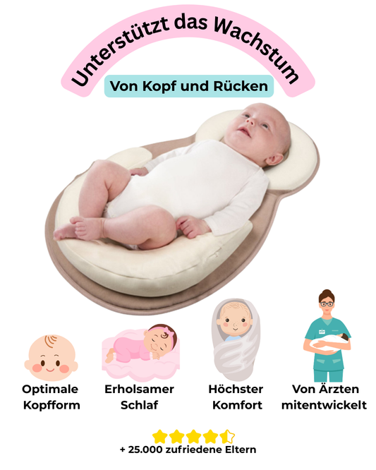 CozyNest- Verstellbares Babynest für gesunden Schlaf und Linderung von Reflux und Koliken