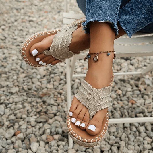 Dames Bohemian Charm Stijlvolle Zomer Platte Sandalen